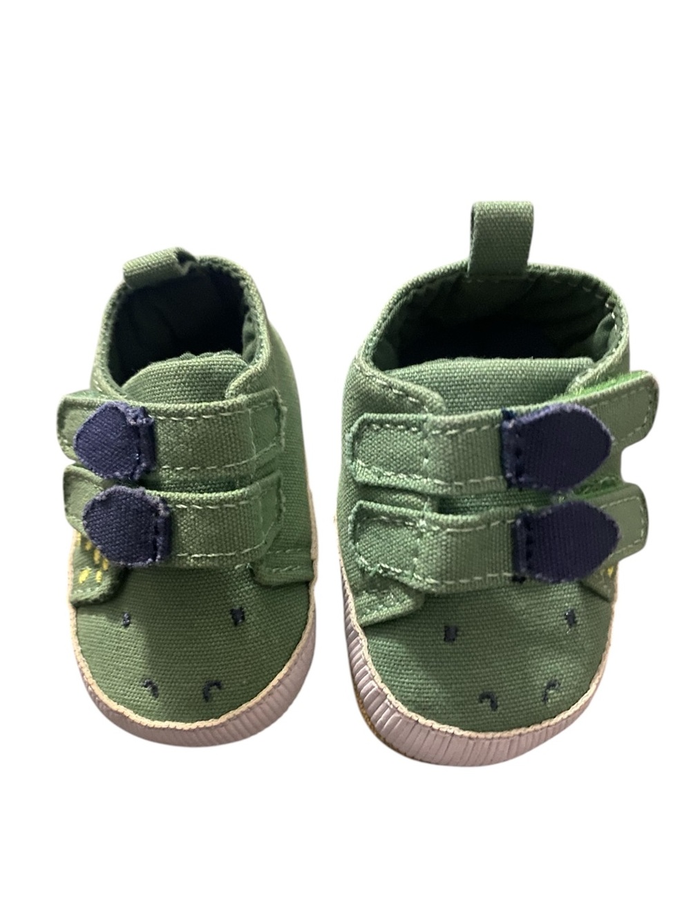 Green Kids Canvas Velcro Shoes